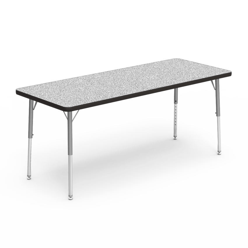 Rectangular Activity Table with Heavy Duty Laminate Top - Preschool Height Adjustable Legs (24"W x 60"L x 17-25"H) - SchoolOutlet