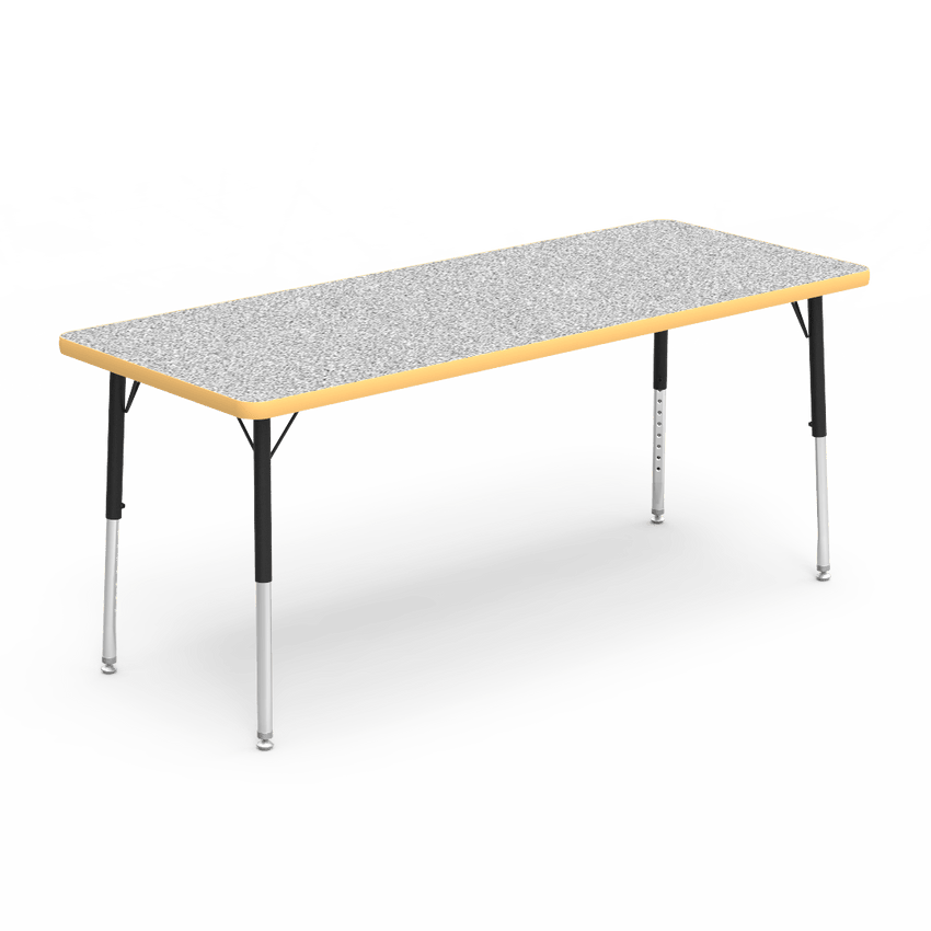 Rectangular Activity Table with Heavy Duty Laminate Top - Preschool Height Adjustable Legs (24"W x 60"L x 17-25"H) - SchoolOutlet
