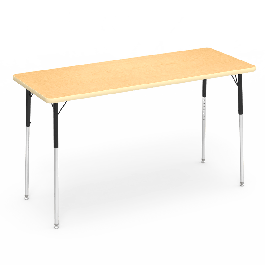 Virco 482460W- Rectangular 24" x 60" Activity Table, 1 1/8 inch Thick Laminate Top, Adjustable WheelChair Leg Height (Virco 482460W) - SchoolOutlet
