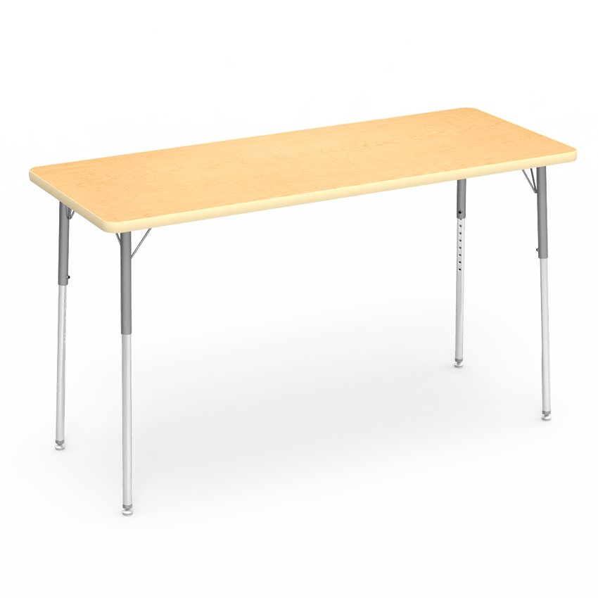 Virco 482460W- Rectangular 24" x 60" Activity Table, 1 1/8 inch Thick Laminate Top, Adjustable WheelChair Leg Height (Virco 482460W) - SchoolOutlet