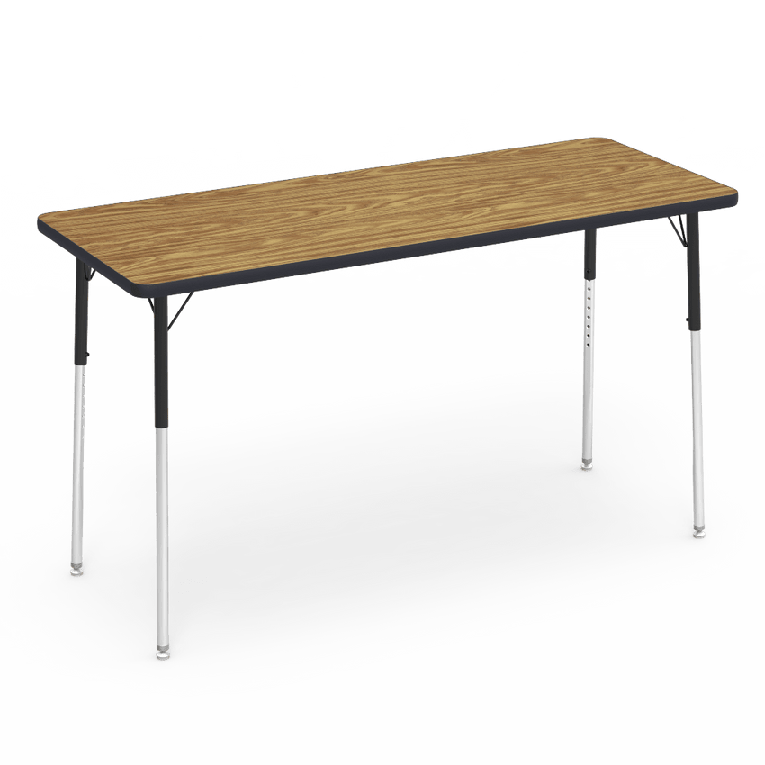 Virco 482460W- Rectangular 24" x 60" Activity Table, 1 1/8 inch Thick Laminate Top, Adjustable WheelChair Leg Height (Virco 482460W) - SchoolOutlet