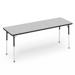 Virco 482472 - Virco 4000 Series Rectangular Activity Table with Heavy Duty Laminate Top (24"W x 72"L) and Adjustable Height Legs (22"-30"H)