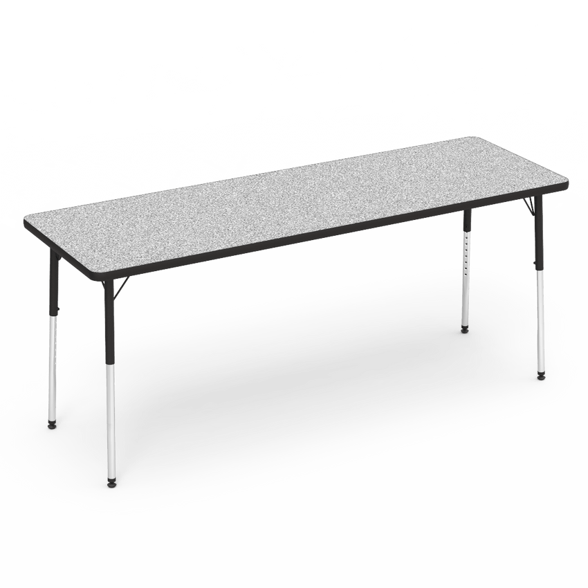 Virco 482472 - Virco 4000 Series Rectangular Activity Table with Heavy Duty Laminate Top (24"W x 72"L) and Adjustable Height Legs (22"-30"H) - SchoolOutlet