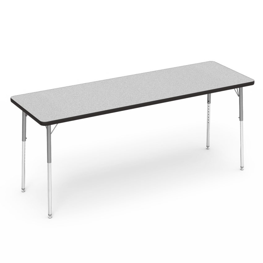 Virco 482472 - Virco 4000 Series Rectangular Activity Table with Heavy Duty Laminate Top (24"W x 72"L) and Adjustable Height Legs (22"-30"H) - SchoolOutlet