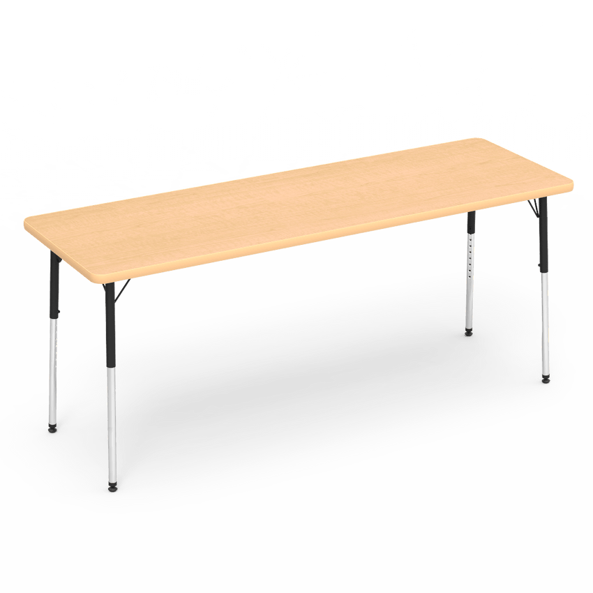 Virco 482472 - Virco 4000 Series Rectangular Activity Table with Heavy Duty Laminate Top (24"W x 72"L) and Adjustable Height Legs (22"-30"H) - SchoolOutlet