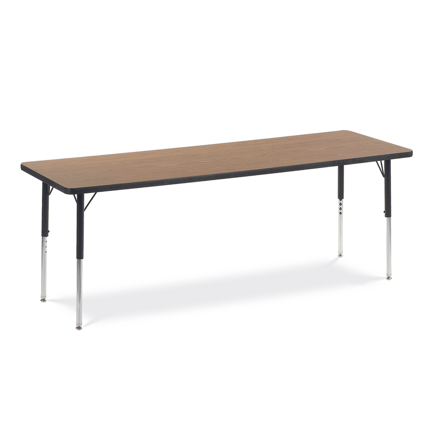 Virco 482472 - Virco 4000 Series Rectangular Activity Table with Heavy Duty Laminate Top (24"W x 72"L) and Adjustable Height Legs (22"-30"H) - SchoolOutlet