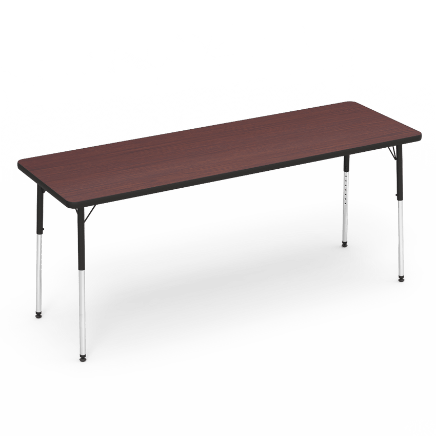 Virco 482472 - Virco 4000 Series Rectangular Activity Table with Heavy Duty Laminate Top (24"W x 72"L) and Adjustable Height Legs (22"-30"H) - SchoolOutlet