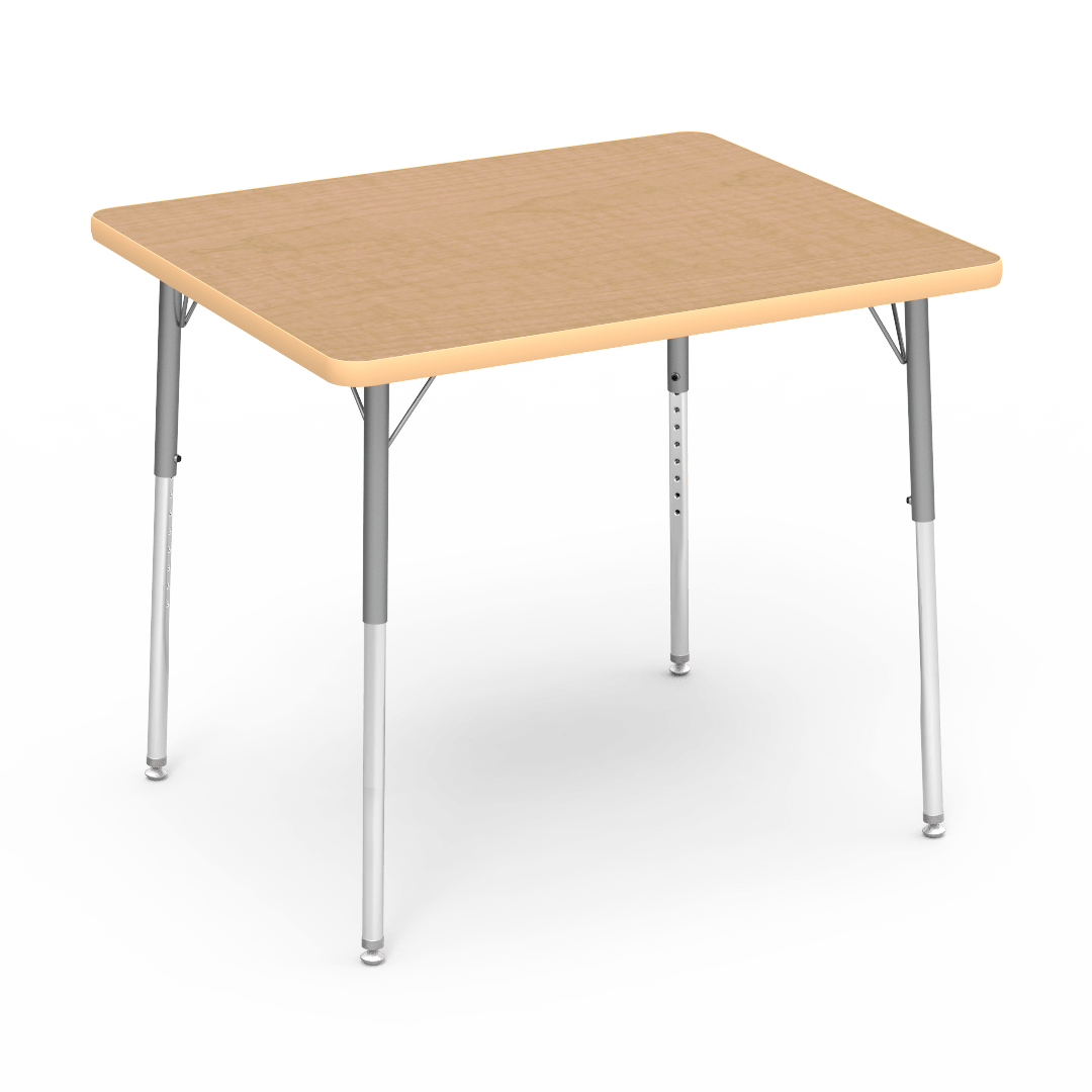 Virco 483036 - 4000 Series Rectangular Activity Table with Heavy Duty Laminate Top and Adjustable Height Legs (30"W x 36"L x 22-30"H) - SchoolOutlet