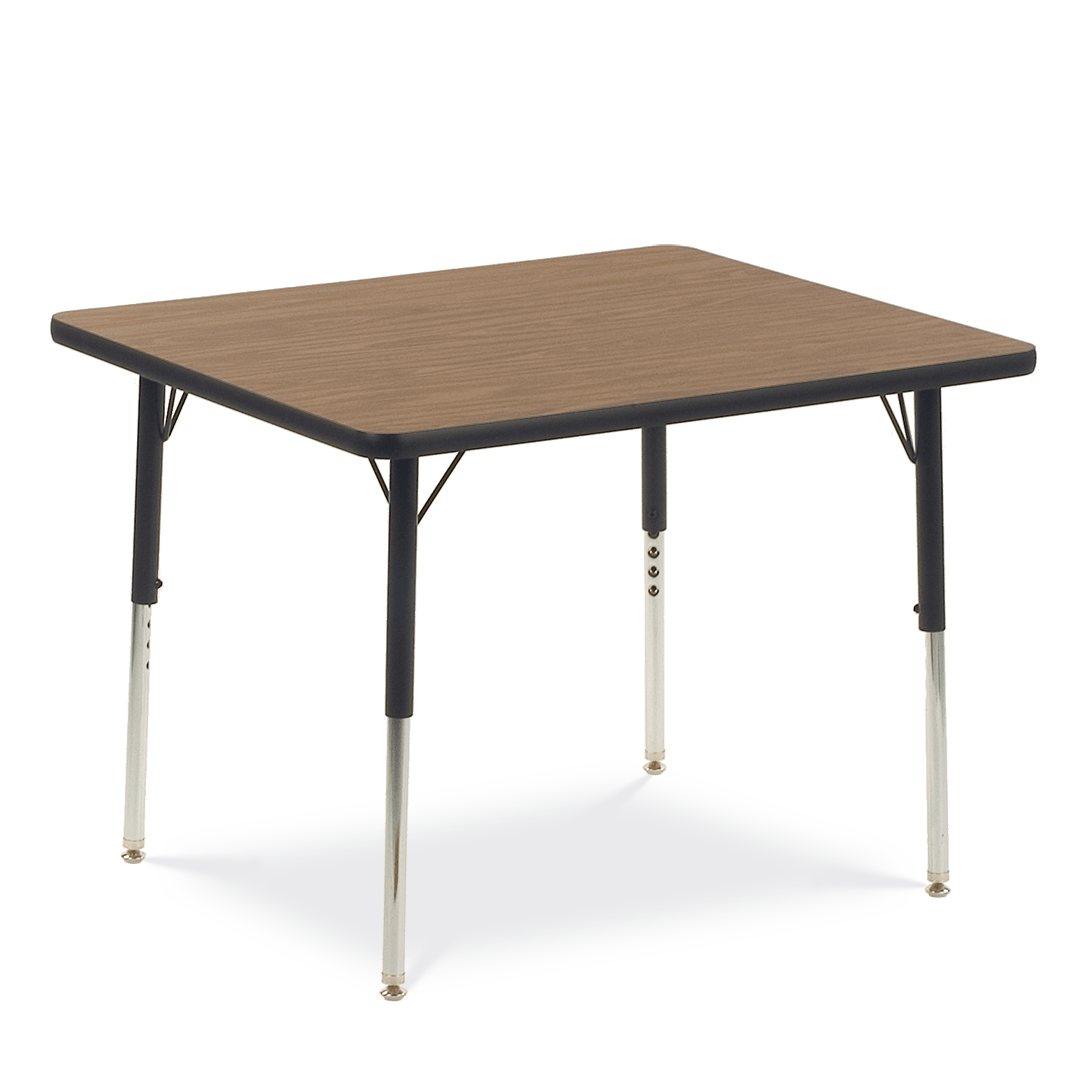 Virco 483036 - 4000 Series Rectangular Activity Table with Heavy Duty Laminate Top and Adjustable Height Legs (30"W x 36"L x 22-30"H) - SchoolOutlet