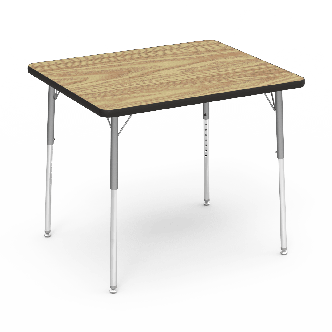 Virco 483036 - 4000 Series Rectangular Activity Table with Heavy Duty Laminate Top and Adjustable Height Legs (30"W x 36"L x 22-30"H) - SchoolOutlet