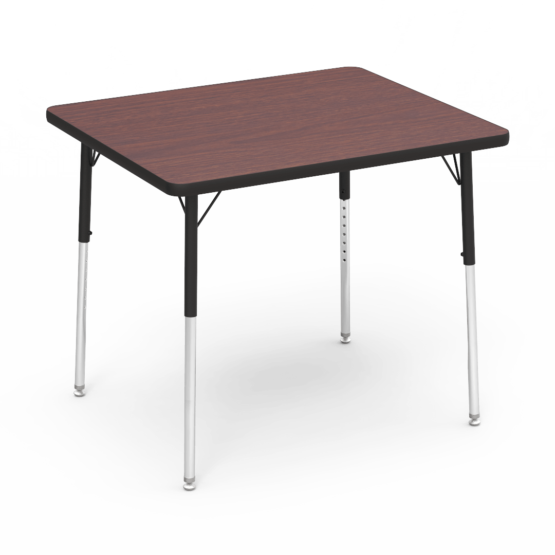 Virco 483036 - 4000 Series Rectangular Activity Table with Heavy Duty Laminate Top and Adjustable Height Legs (30"W x 36"L x 22-30"H) - SchoolOutlet