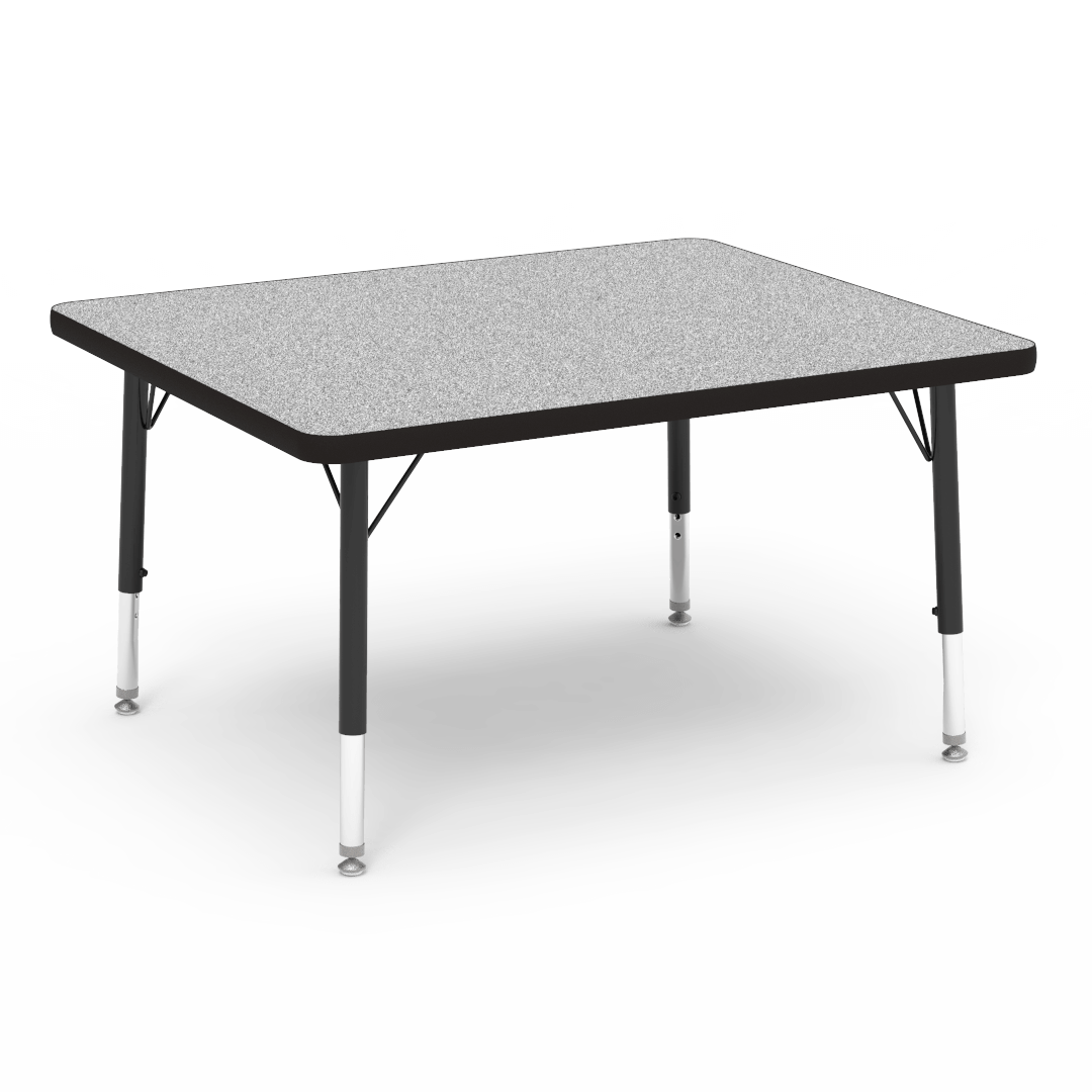 Rectangular Activity Table with Heavy Duty Laminate Top - Preschool Height Adjustable Legs (30"W x 36"L x 17-25"H) - SchoolOutlet