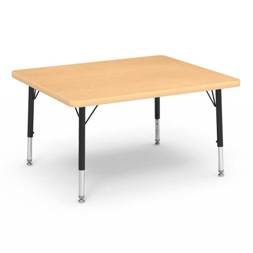 Rectangular Activity Table with Heavy Duty Laminate Top - Preschool Height Adjustable Legs (30"W x 36"L x 17-25"H) - SchoolOutlet
