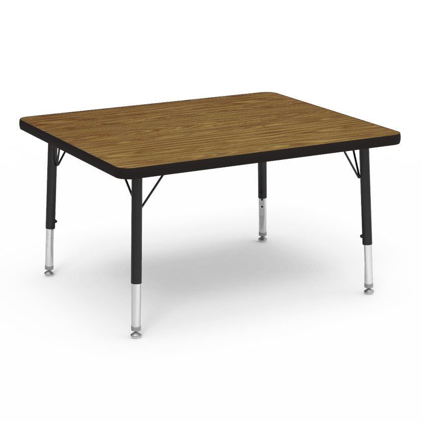 Rectangular Activity Table with Heavy Duty Laminate Top - Preschool Height Adjustable Legs (30"W x 36"L x 17-25"H) - SchoolOutlet
