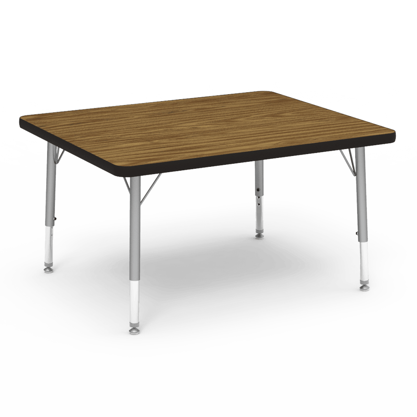 Rectangular Activity Table with Heavy Duty Laminate Top - Preschool Height Adjustable Legs (30"W x 36"L x 17-25"H) - SchoolOutlet