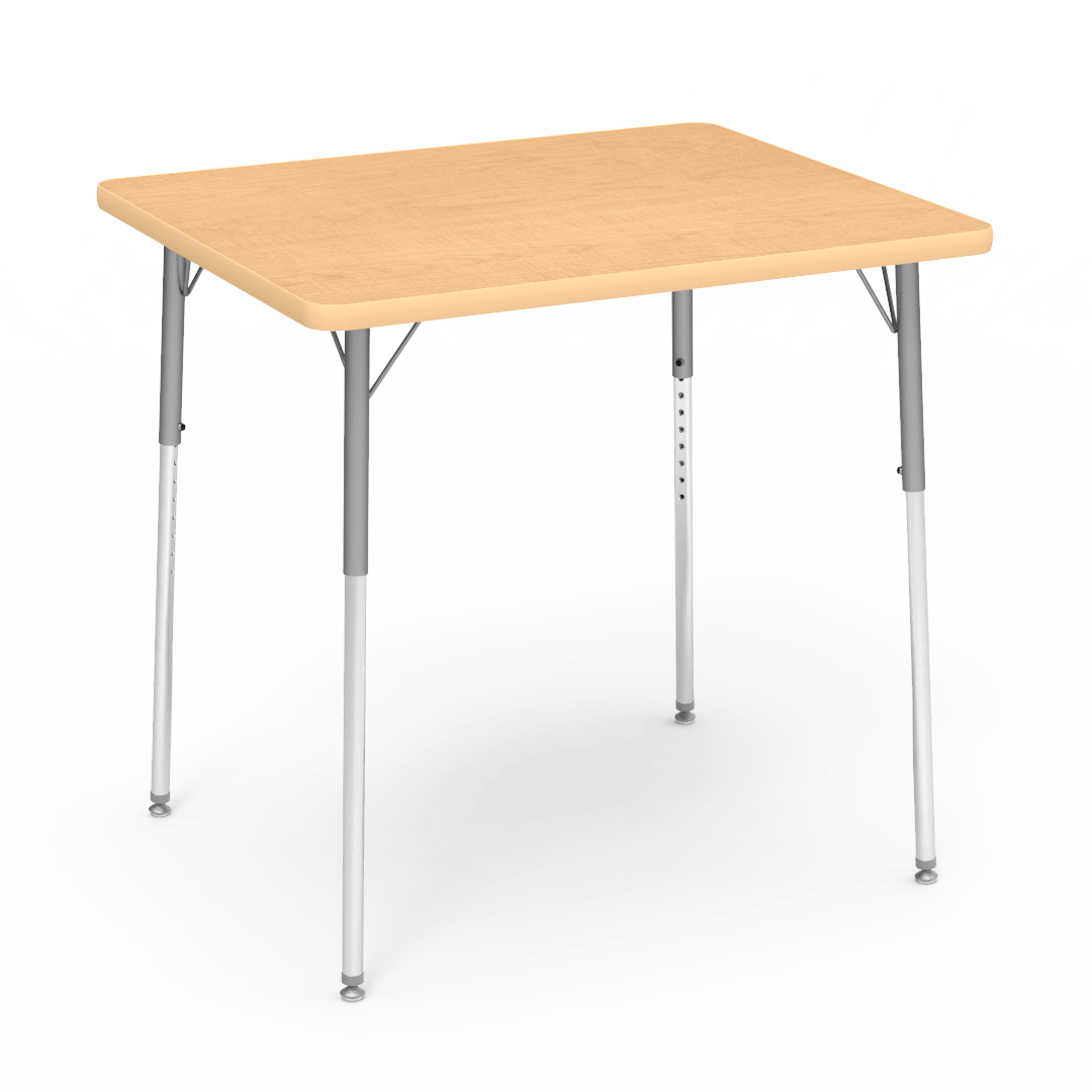 Virco 483036W- Rectangular 30" x 36" Activity Table, 1 1/8 inch Thick Laminate Top, Adjustable WheelChair Leg Height (Virco 483036W) - SchoolOutlet