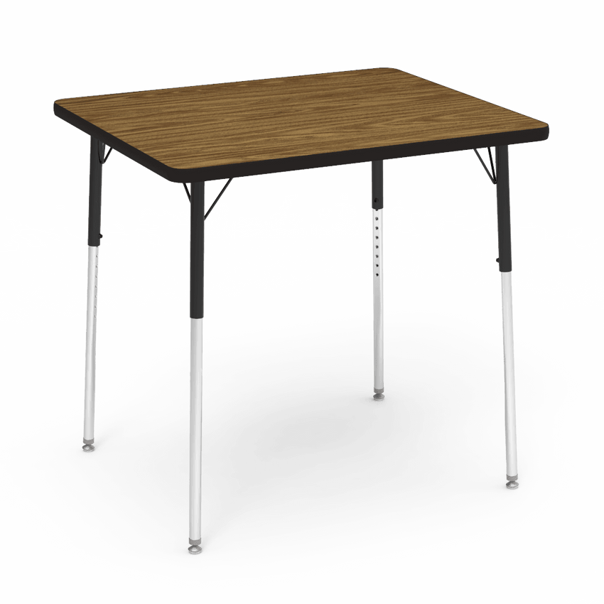 Virco 483036W- Rectangular 30" x 36" Activity Table, 1 1/8 inch Thick Laminate Top, Adjustable WheelChair Leg Height (Virco 483036W) - SchoolOutlet