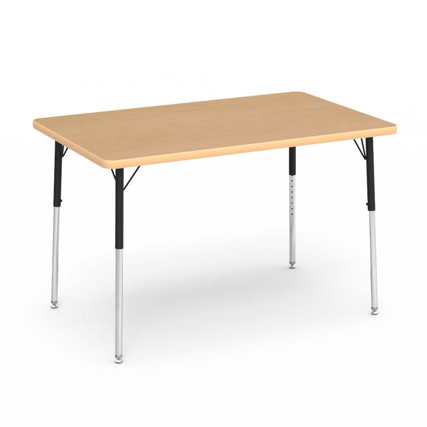 Virco 483048 - Virco 4000 Series Rectangular Activity Table with Heavy Duty Laminate Top (30"W x 48"L) with Adjustable Height Legs (22"-30"H) - SchoolOutlet