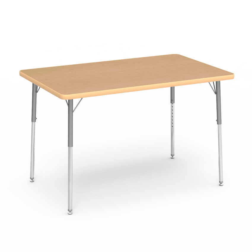 Virco 483048 - Virco 4000 Series Rectangular Activity Table with Heavy Duty Laminate Top (30"W x 48"L) with Adjustable Height Legs (22"-30"H) - SchoolOutlet