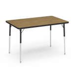 Rectangular Activity Tablewith Heavy Duty Medium Oak Laminate Top and Adjustable Height (30