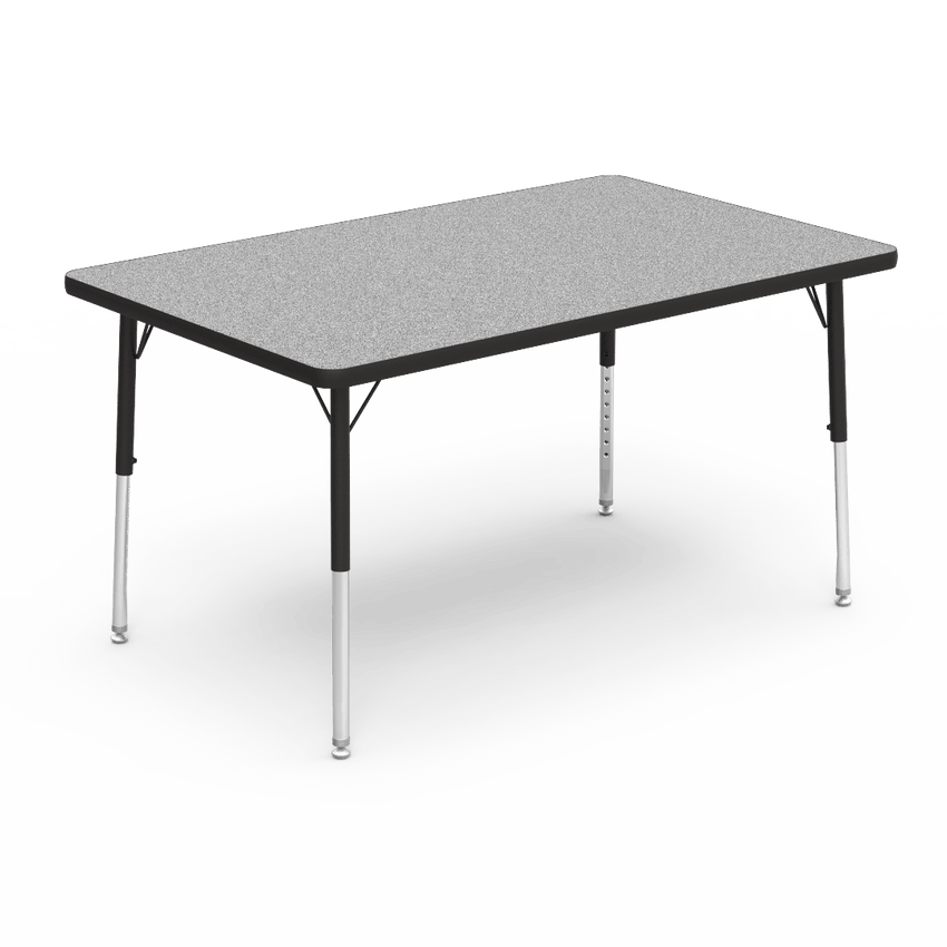 Virco 483048LO - 4000 Series Rectangular Activity Table with Heavy Duty Laminate Top - Preschool Height Adjustable Legs (30"W x 48"L x 17"-25"H) - SchoolOutlet