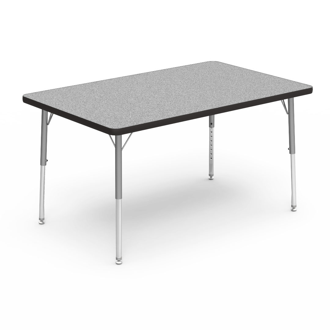 Virco 483048LO - 4000 Series Rectangular Activity Table with Heavy Duty Laminate Top - Preschool Height Adjustable Legs (30"W x 48"L x 17"-25"H) - SchoolOutlet