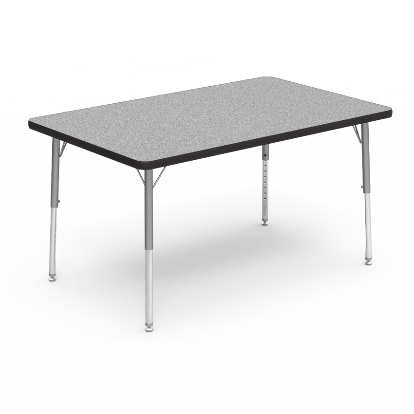 Virco 483048LO - 4000 Series Rectangular Activity Table with Heavy Duty Laminate Top - Preschool Height Adjustable Legs (30"W x 48"L x 17"-25"H) - SchoolOutlet