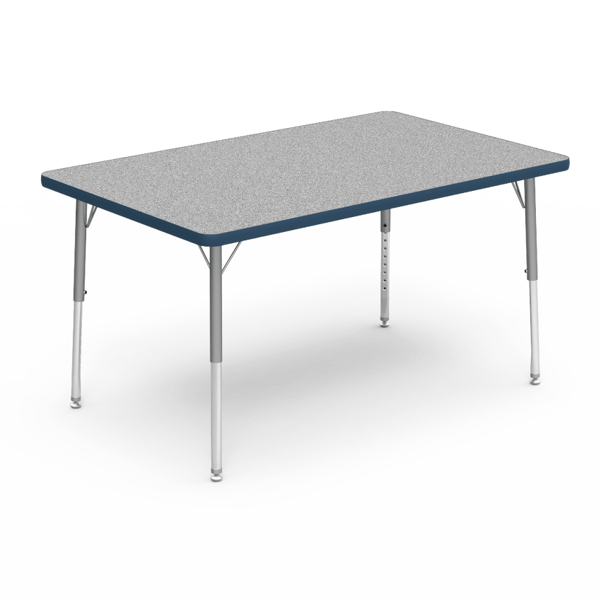 Virco 483048LO - 4000 Series Rectangular Activity Table with Heavy Duty Laminate Top - Preschool Height Adjustable Legs (30"W x 48"L x 17"-25"H) - SchoolOutlet