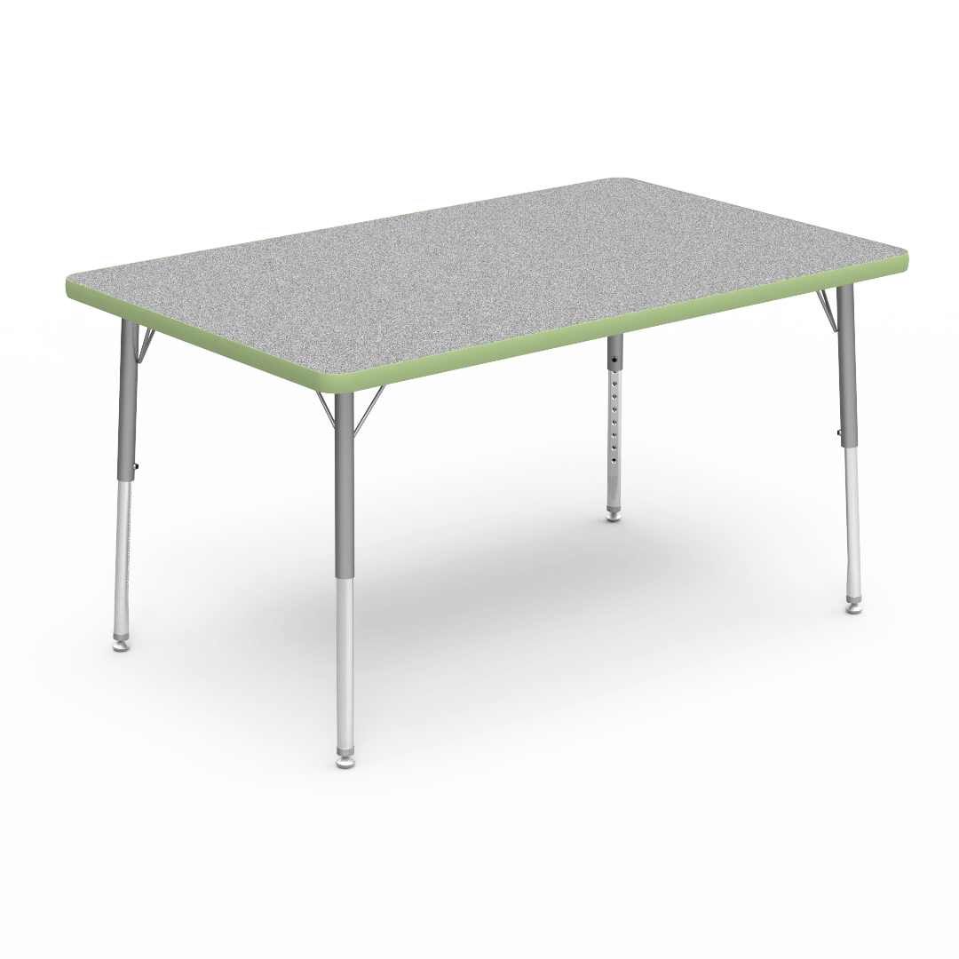 Virco 483048LO - 4000 Series Rectangular Activity Table with Heavy Duty Laminate Top - Preschool Height Adjustable Legs (30"W x 48"L x 17"-25"H) - SchoolOutlet