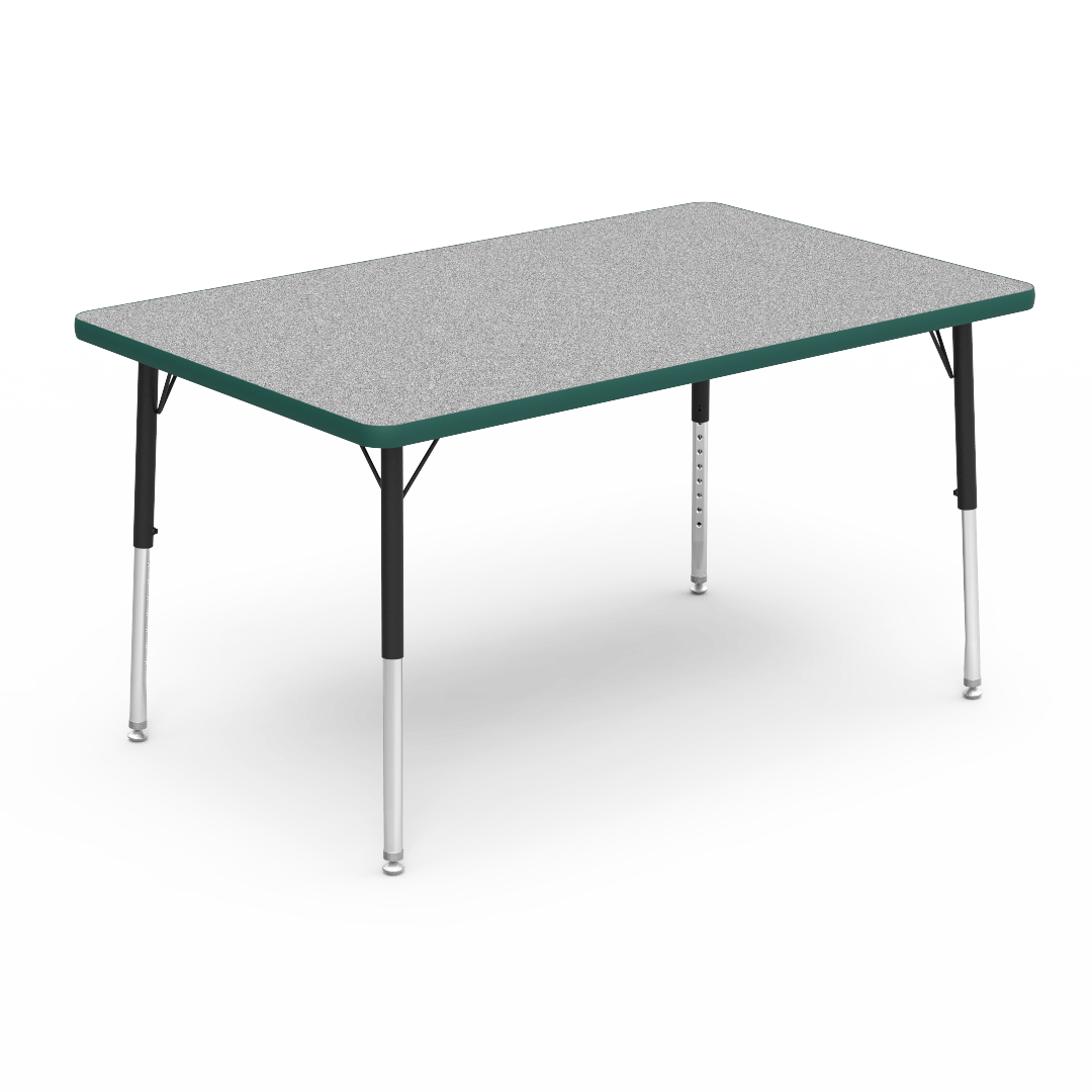 Virco 483048LO - 4000 Series Rectangular Activity Table with Heavy Duty Laminate Top - Preschool Height Adjustable Legs (30"W x 48"L x 17"-25"H) - SchoolOutlet