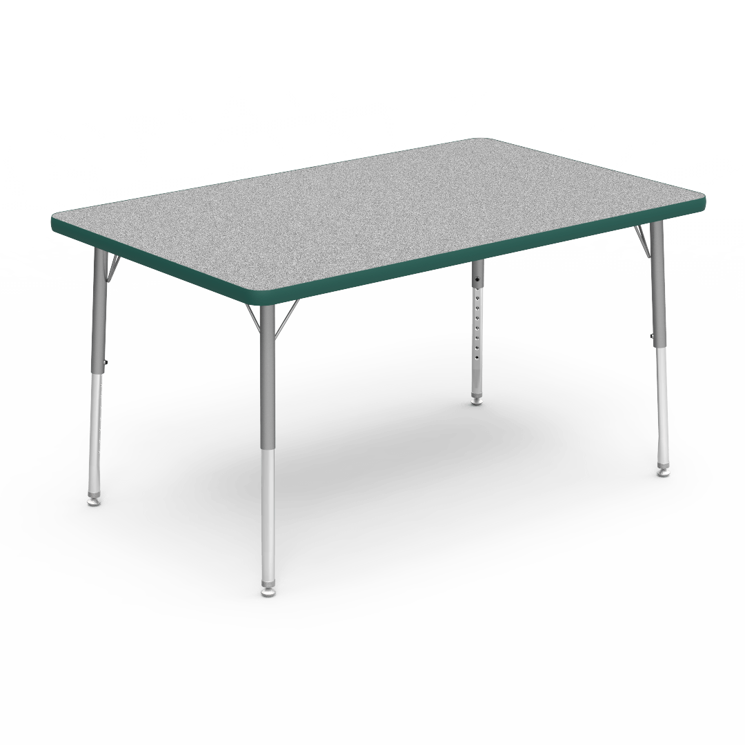 Virco 483048LO - 4000 Series Rectangular Activity Table with Heavy Duty Laminate Top - Preschool Height Adjustable Legs (30"W x 48"L x 17"-25"H) - SchoolOutlet