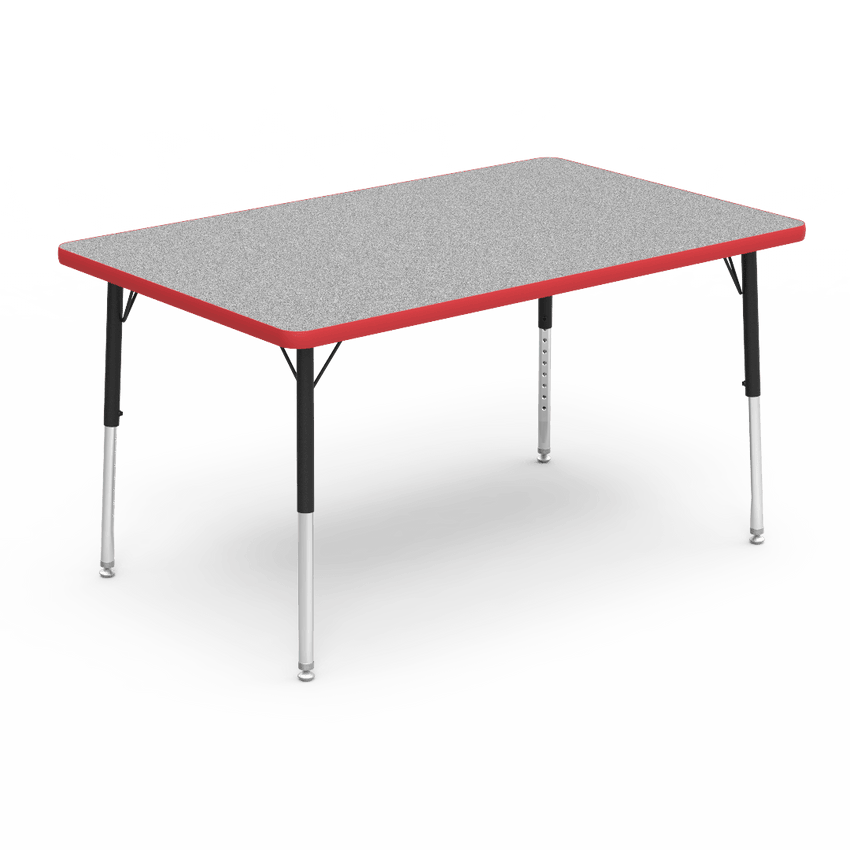 Virco 483048LO - 4000 Series Rectangular Activity Table with Heavy Duty Laminate Top - Preschool Height Adjustable Legs (30"W x 48"L x 17"-25"H) - SchoolOutlet