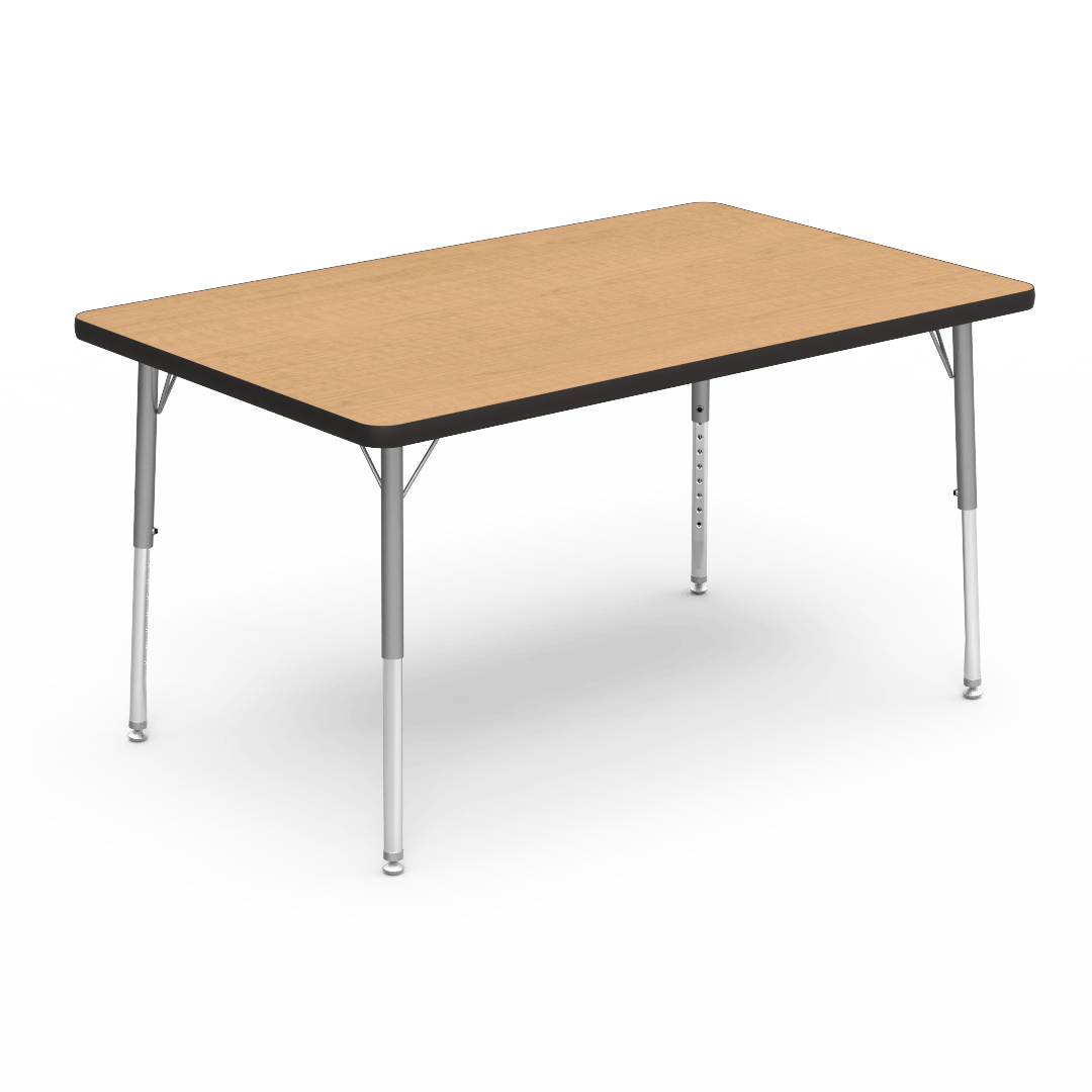 Virco 483048LO - 4000 Series Rectangular Activity Table with Heavy Duty Laminate Top - Preschool Height Adjustable Legs (30"W x 48"L x 17"-25"H) - SchoolOutlet