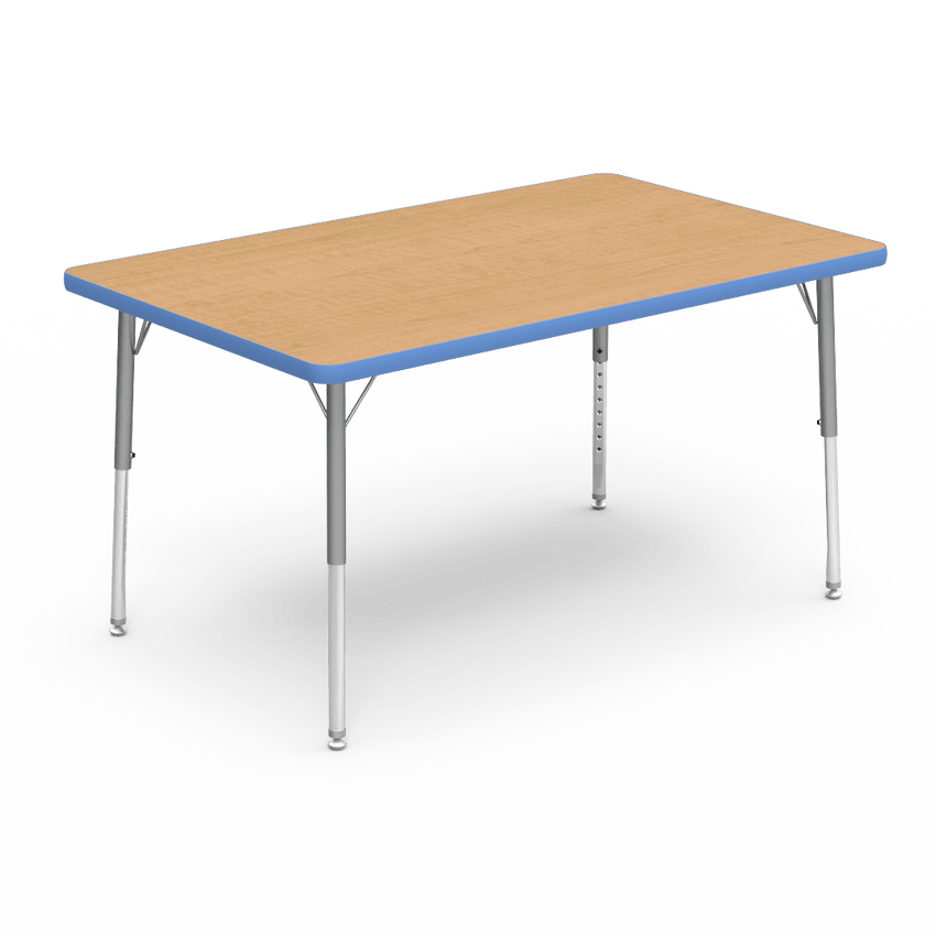 Virco 483048LO - 4000 Series Rectangular Activity Table with Heavy Duty Laminate Top - Preschool Height Adjustable Legs (30"W x 48"L x 17"-25"H) - SchoolOutlet