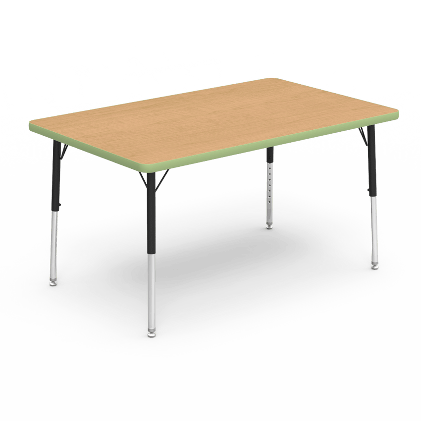 Virco 483048LO - 4000 Series Rectangular Activity Table with Heavy Duty Laminate Top - Preschool Height Adjustable Legs (30"W x 48"L x 17"-25"H) - SchoolOutlet