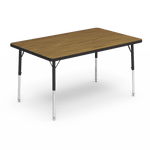 Rectangle Preschool Activity Table with Heavy Duty Medium Oak Laminate Top - Preschool Height Adjustable Legs (30