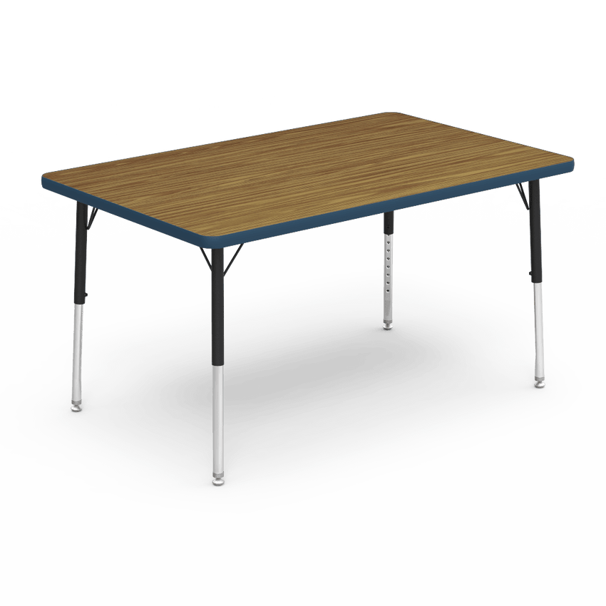 Virco 483048LO - 4000 Series Rectangular Activity Table with Heavy Duty Laminate Top - Preschool Height Adjustable Legs (30"W x 48"L x 17"-25"H) - SchoolOutlet