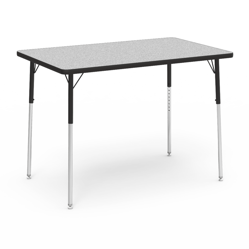 Virco 483048W - 4000 Series Rectangular 30" x 48" Activity Table, 1 1/8" Thick Laminate Top, Adjustable WheelChair Leg Height (26"-34") - SchoolOutlet