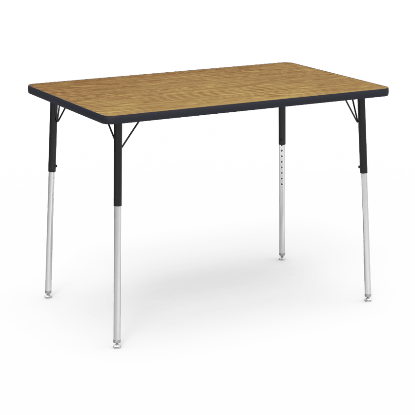 Virco 483048W - 4000 Series Rectangular 30" x 48" Activity Table, 1 1/8" Thick Laminate Top, Adjustable WheelChair Leg Height (26"-34") - SchoolOutlet