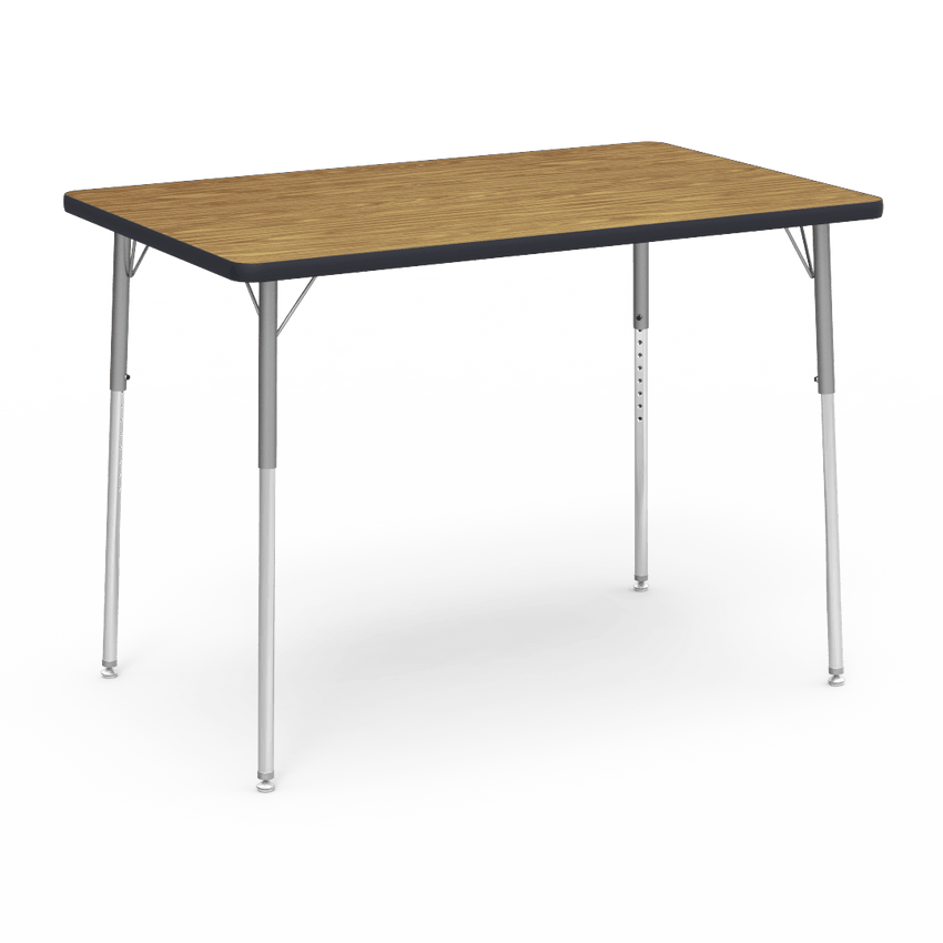 Virco 483048W - 4000 Series Rectangular 30" x 48" Activity Table, 1 1/8" Thick Laminate Top, Adjustable WheelChair Leg Height (26"-34") - SchoolOutlet