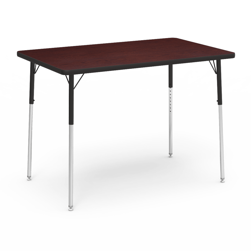Virco 483048W - 4000 Series Rectangular 30" x 48" Activity Table, 1 1/8" Thick Laminate Top, Adjustable WheelChair Leg Height (26"-34") - SchoolOutlet