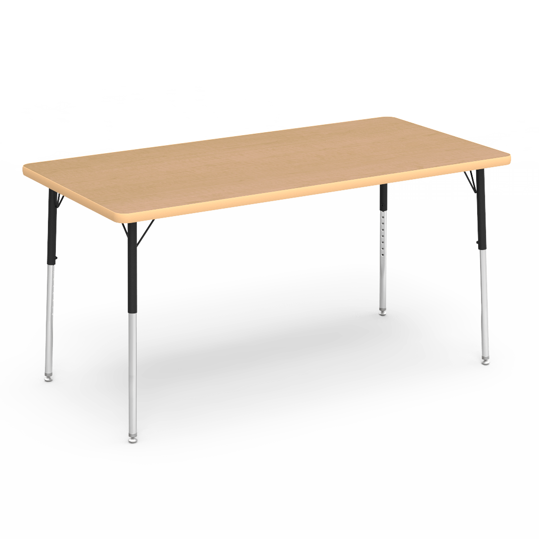 Virco 483060 - 4000 Series Rectangular Activity Table with Heavy Duty Laminate Top (30"W x 60"L x 22-30"H) - SchoolOutlet