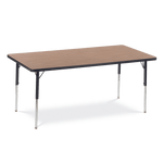 School Activity Table for Students, Heavy Duty Medium Oak Laminate Top and Adjustable Height (30