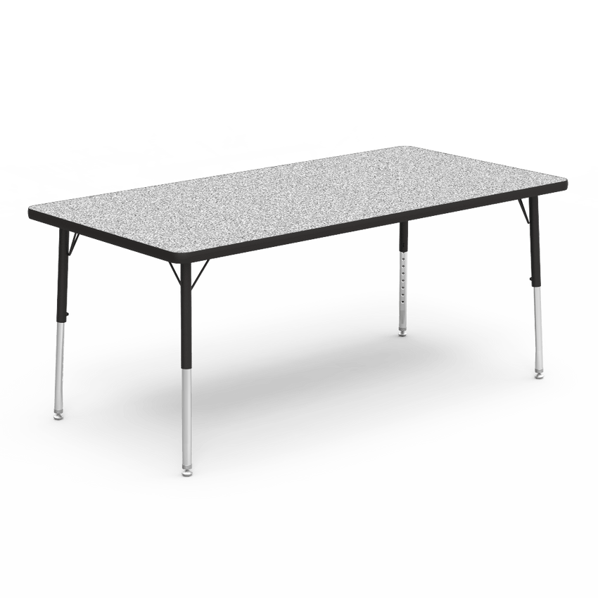 Virco 4000 Series Rectangular Activity Table with Heavy Duty Laminate Top - Preschool Height Adjustable Legs