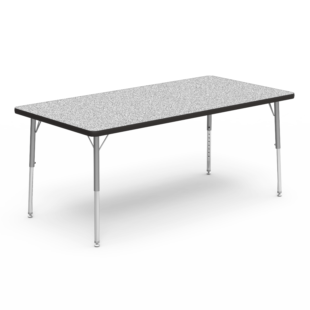 Virco 483060LO - Virco 4000 Series Rectangular Activity Table with Heavy Duty Laminate Top - Preschool Height Adjustable Legs (30"W x 60"L x 17"-25"H) - SchoolOutlet