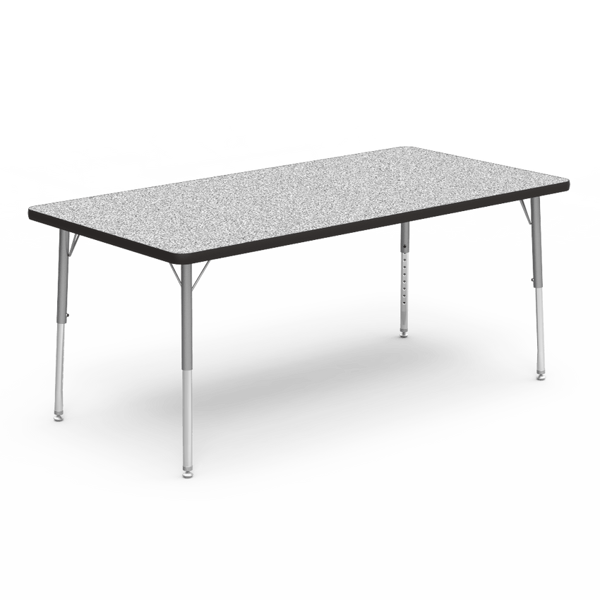 Virco 483060LO - Virco 4000 Series Rectangular Activity Table with Heavy Duty Laminate Top - Preschool Height Adjustable Legs (30"W x 60"L x 17"-25"H) - SchoolOutlet