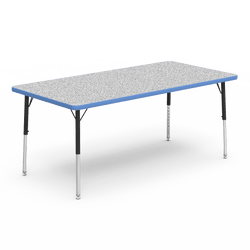 Virco 483060LO - Virco 4000 Series Rectangular Activity Table with Heavy Duty Laminate Top - Preschool Height Adjustable Legs (30"W x 60"L x 17"-25"H)