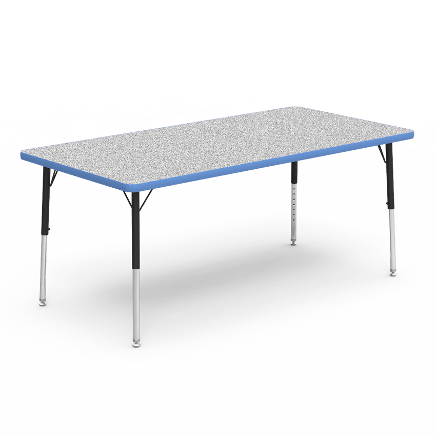 Virco 4000 Series Rectangular Activity Table with Heavy Duty Laminate Top - Preschool Height Adjustable Legs