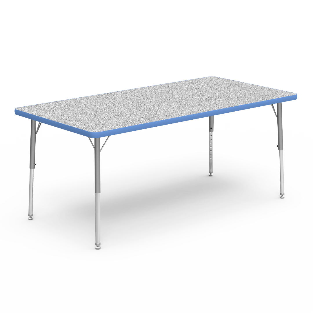 Virco 4000 Series Rectangular Activity Table with Heavy Duty Laminate Top - Preschool Height Adjustable Legs