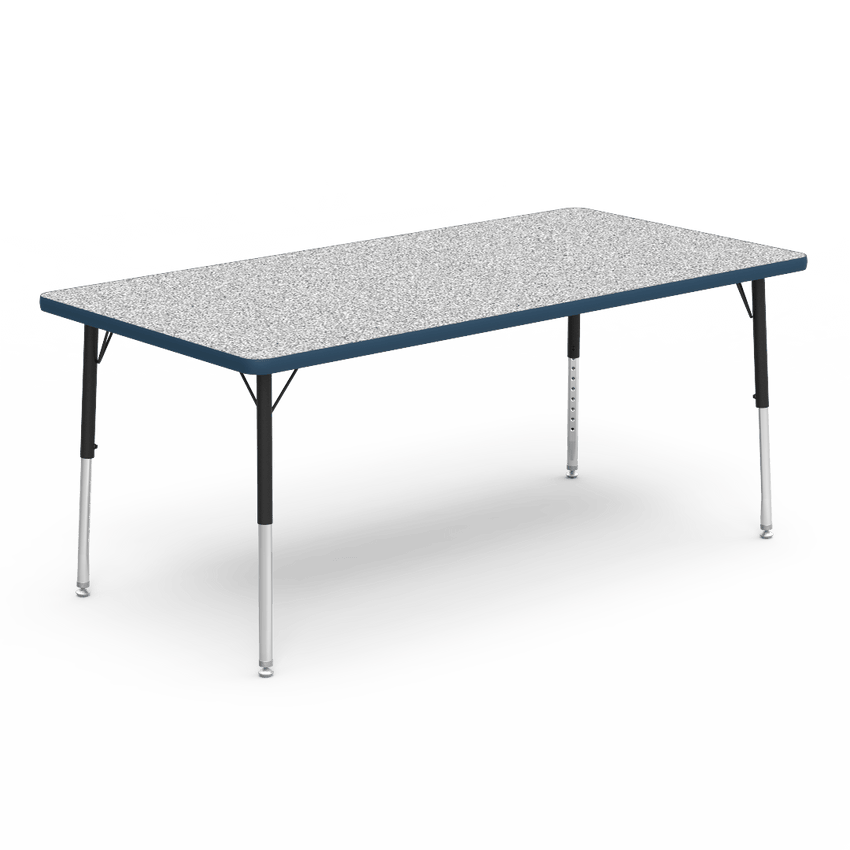 Virco 4000 Series Rectangular Activity Table with Heavy Duty Laminate Top - Preschool Height Adjustable Legs